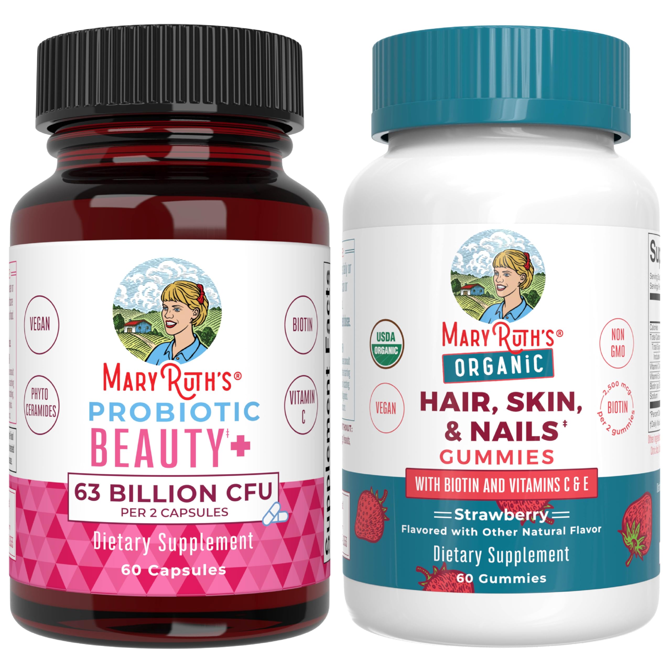 Amazon.com: MaryRuth's Probiotic Beauty+ Capsules & Hair, Skin